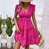 European And American Sleeveless Slimming Solid Color Dress