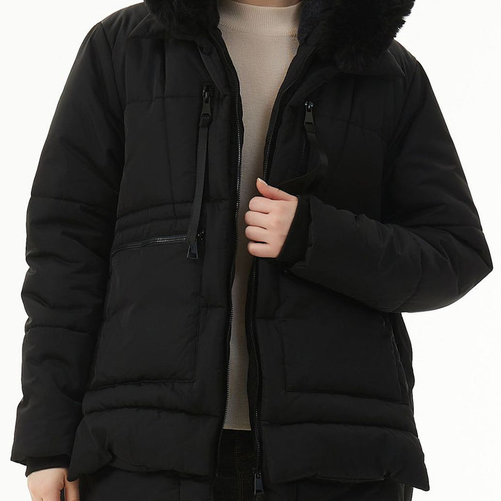 Women's Casual Hooded Middle Long Cotton-padded Coat