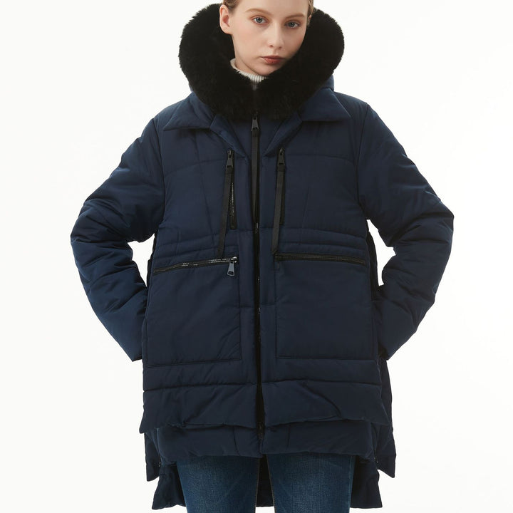 Women's Casual Hooded Middle Long Cotton-padded Coat