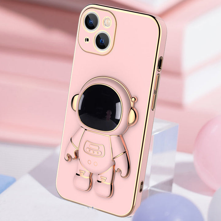 Astronaut Phone Case Anti-Drop Electroplating Bracket