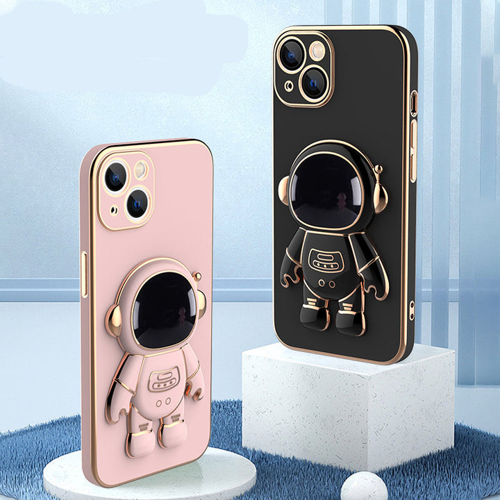 Astronaut Phone Case Anti-Drop Electroplating Bracket