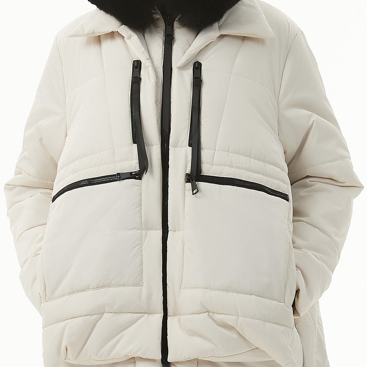 Women's Casual Hooded Middle Long Cotton-padded Coat