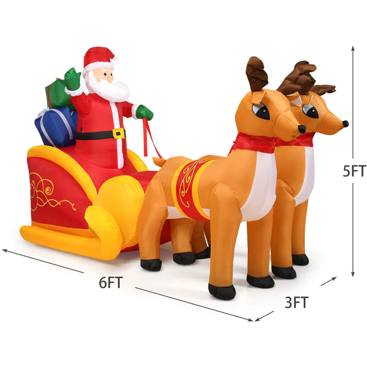 Christmas Inflatable Inflatable Garden Decoration Elk Sleigh