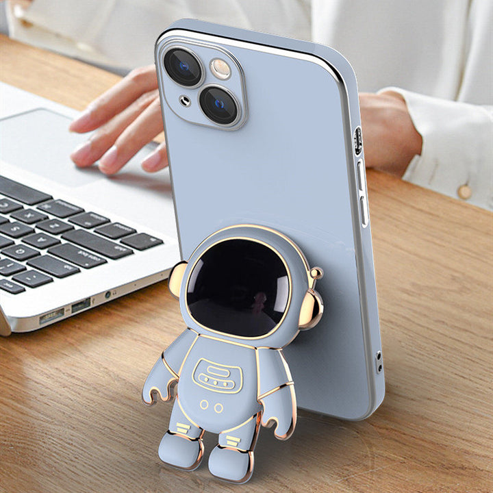 Astronaut Phone Case Anti-Drop Electroplating Bracket