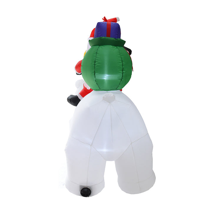 Inflatable Santa Claus Riding Polar Bear