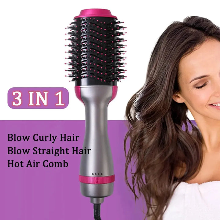 3 In 1 Hot Air Comb Styling Comb for Straight Curly Electric Hot Air