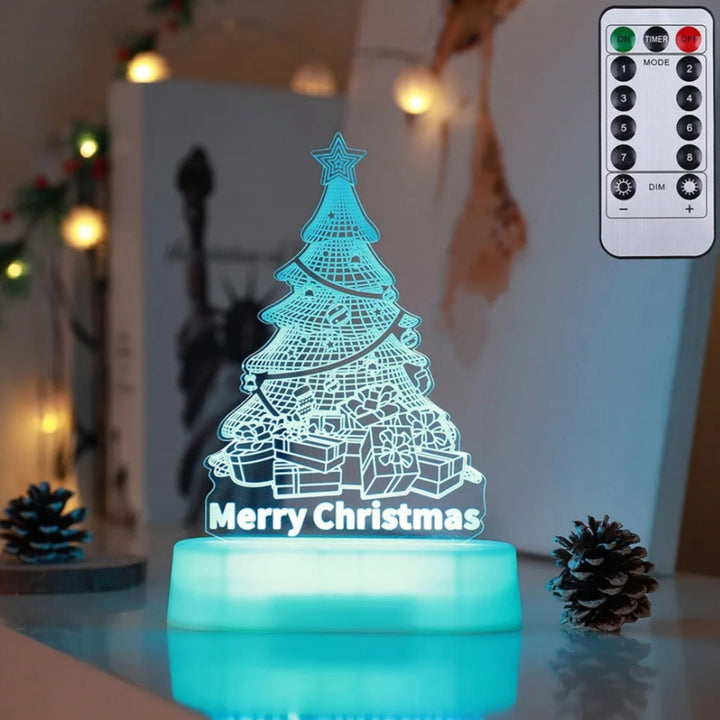 Christmas Decoration 3D Lamp Acrylic LED Night Lights