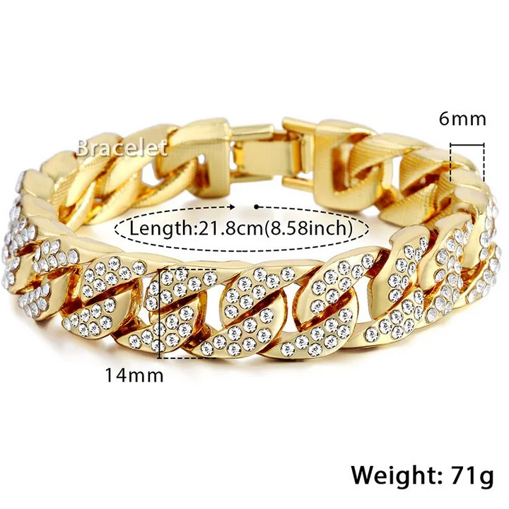 Miami Gold Curb Cuban Bracelet